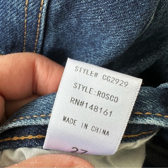 Buddy Love Blue Rocco High Rise Jeans Distressed Raw Hem Denim - Picture 8 of 10